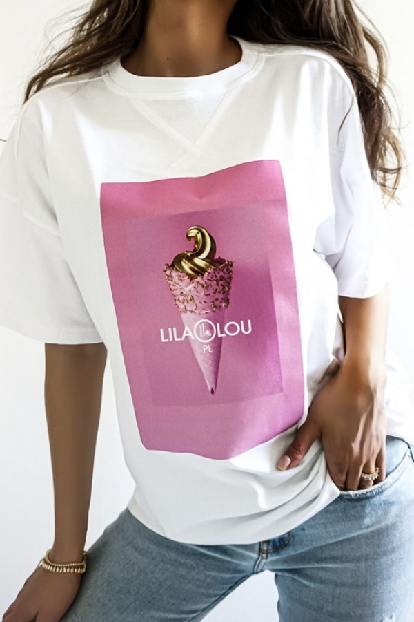 T-shirt ICE white-pink