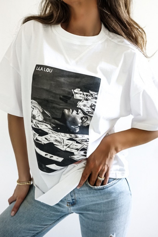 T-shirt LILALOU white-black