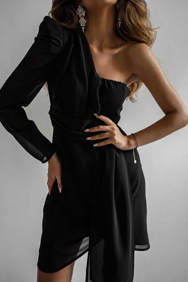 Asymetryczna sukienka MELODY black 2