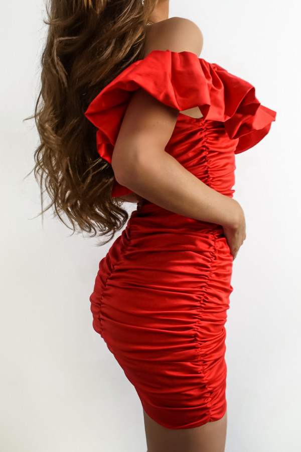 Sukienka LETA czerwona 1
