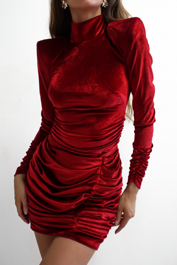 Sukienka welur RED 1
