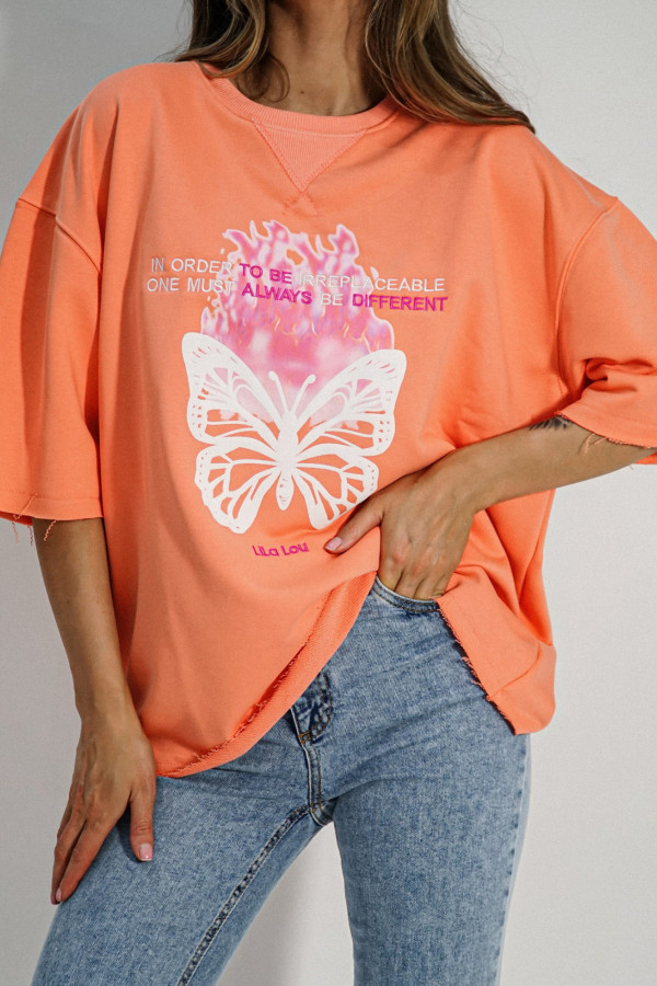 T-Shirt BUTTERFLY pomarańczowy 2